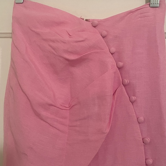 New Significant Other Camilla Linen Blend Midi Skirt size 2 - Picture 7 of 13